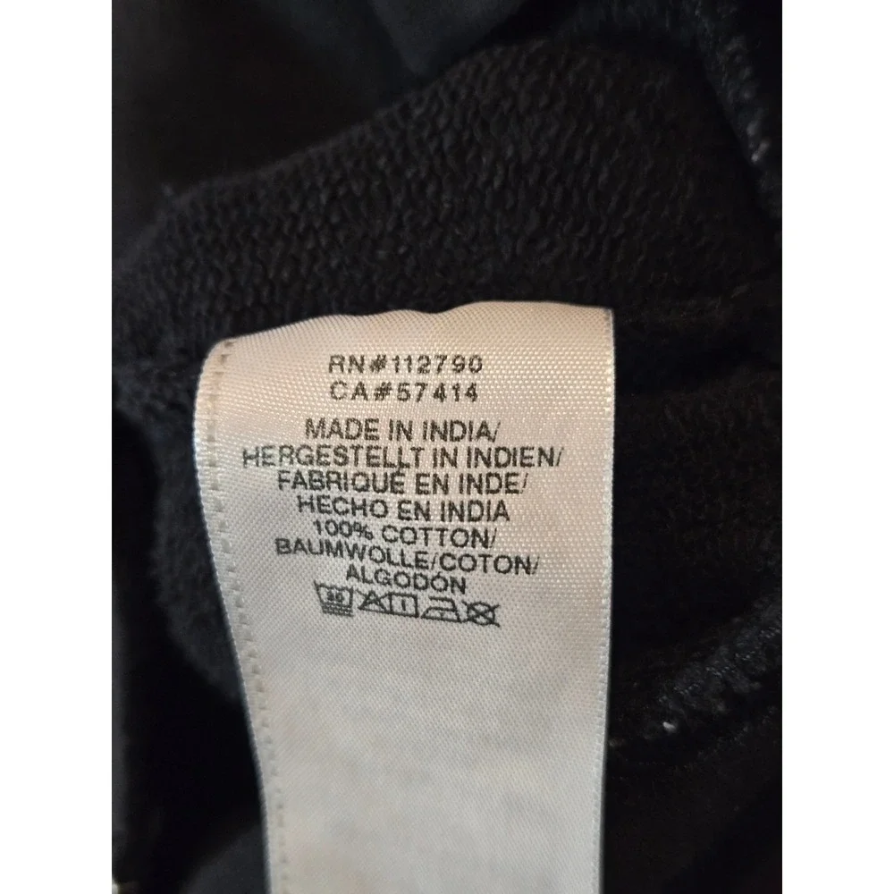 True Religion Zip Hoodie Mens XL Black Gold Chain Graphic Sleeve Logo Sweatshirt